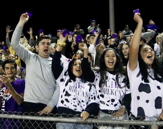 It appears that due to falling COVID-19 cases, many California schools, including Lemoore will again field sports teams. However, despite these roaring fans, only immediate family members will be allowed into sporting events.